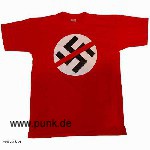 Sexypunk: Anti-Hakenkreuz-Girl-T-Shirt, rot