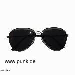 : Piloten-Sonnenbrille/ Fliegerbrille, schwarz 