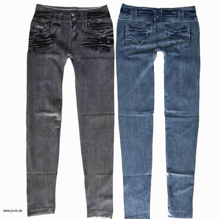 : Leggings: Jeans blau od grau