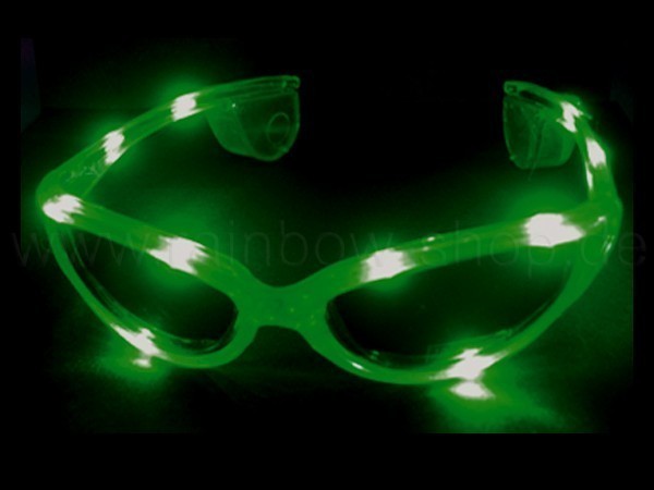 : LED Leuchtbrille, grün