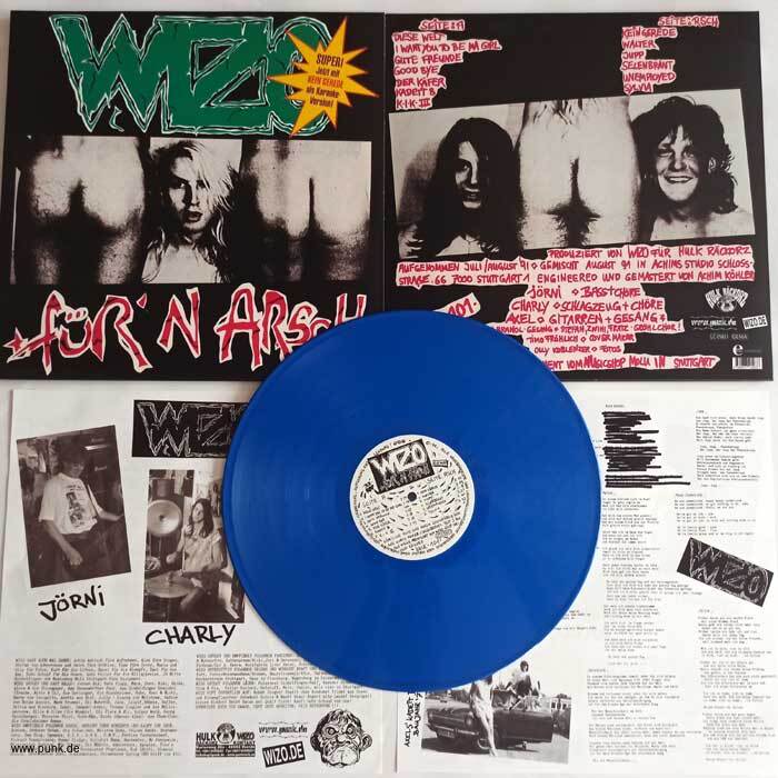 WIZO: Für`n Arsch LP, blaues Vinyl