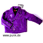 Sexypunk: Kunstlederjacke Johnny, in lila für Kids (vegan)