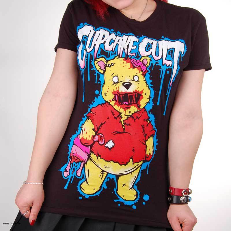 Cupcake Cult: Zombie-Bär Girlieshirt