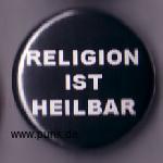 : Religion ist heilbar Button