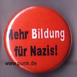 : Mehr Bildung für Nazis Button
