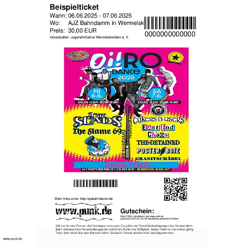 : Oi!rodance 2025 - Festival - Kombi-Ticket